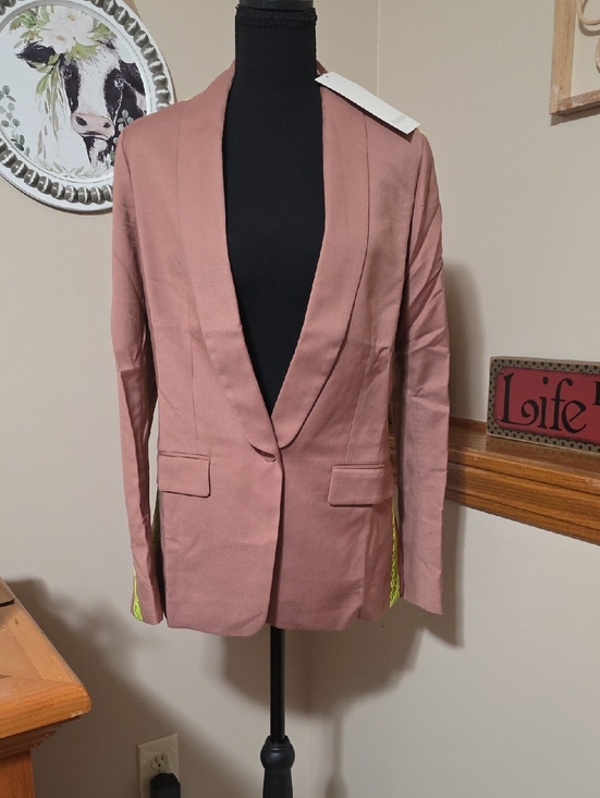 Wildfang Jackets & Blazers - Wildfang Mauve Pink Blazer with Neon Trim
